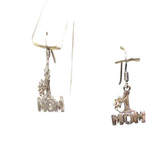 Vintage Mother Pendant Necklace and Earrings, Chapal-Zenray NF 925 Sterling Silv - Picture 2 of 6